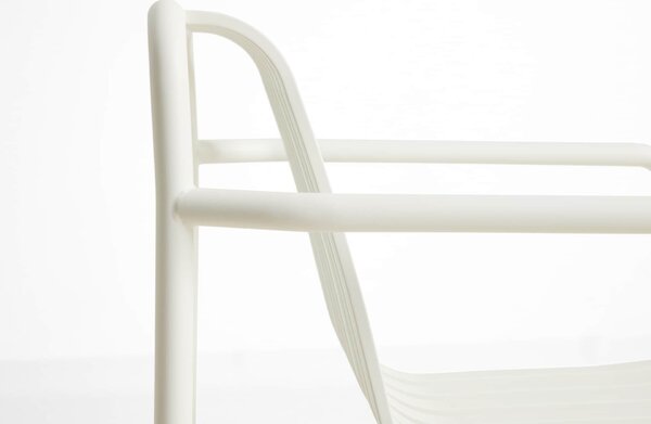 Vonkajšia jedálenská stolička Palissade Cream White
