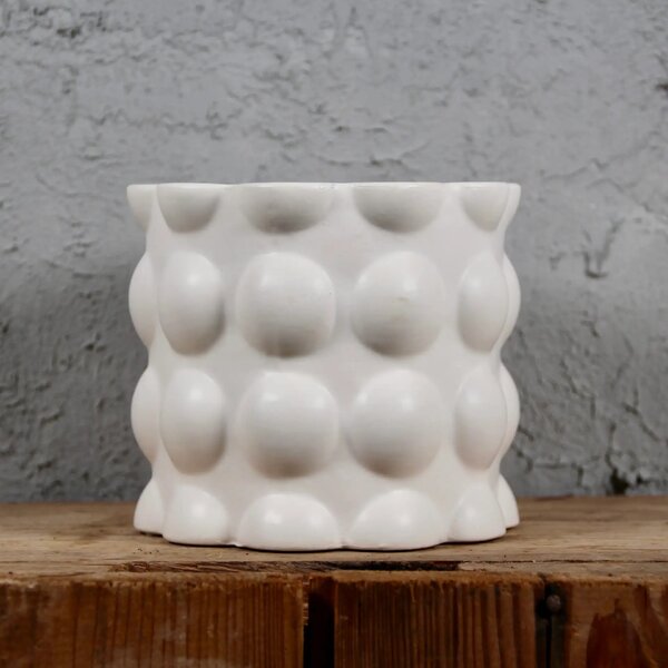 Kvetináč Cotton biely Ø 12 cm
