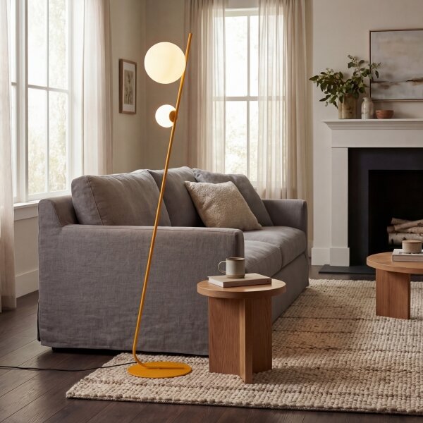 Stojacia lampa TATU 2xG9/8W/230V oranžová