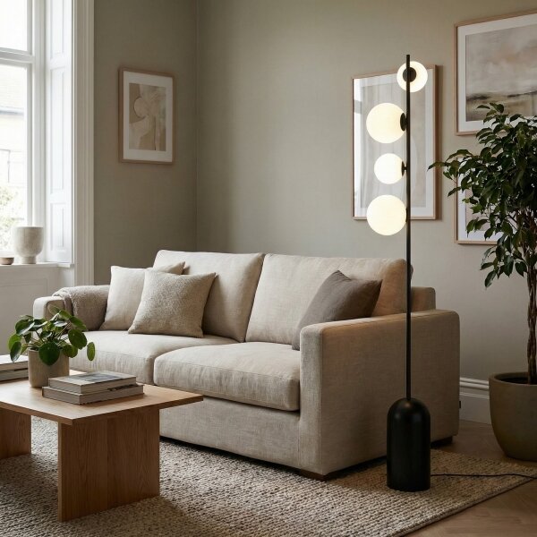 Stojacia lampa ETNO 4xG9/8W/230V čierna