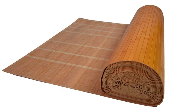 Oranžová bambusová rohož za posteľ - metráž Šírka rohože: 70 cm, Dĺžka rohože: 600 cm