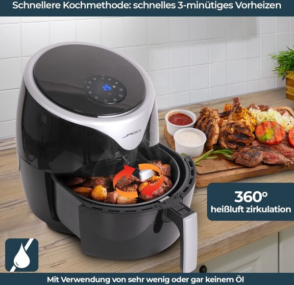 Horkovzdušná fritéza - čierna
