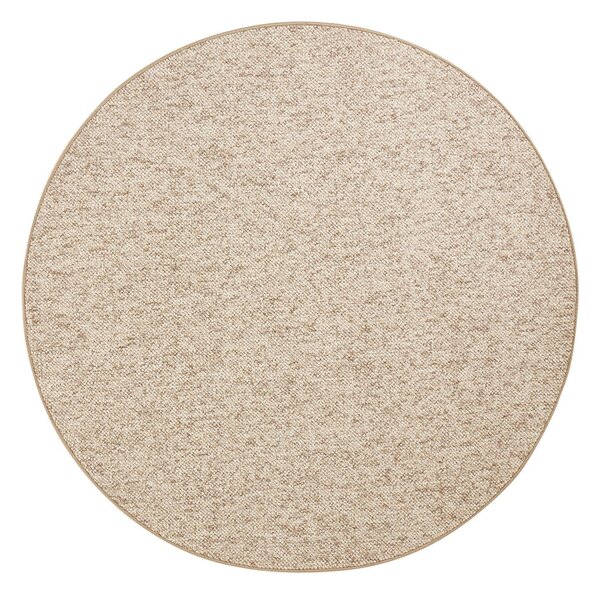 Svetlohnedý okrúhly koberec ø 200 cm Wolly – BT Carpet