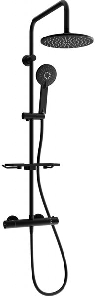 Mexen - KT40 sprchový set s termostatickou batériou Kai, čierna, 771504093-70