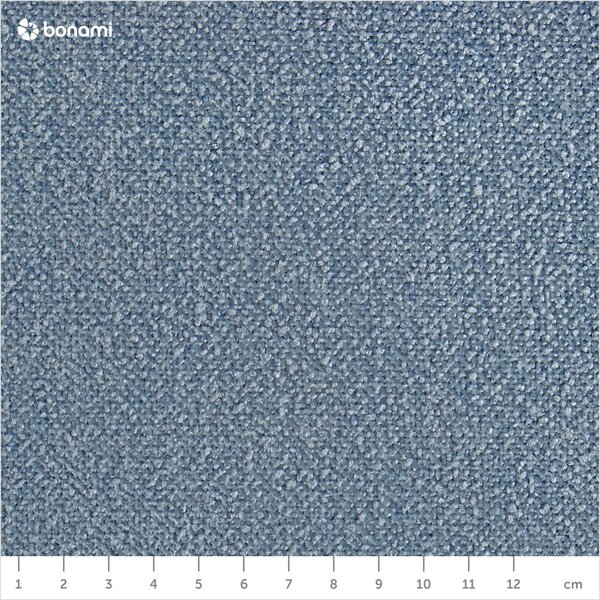 Modrá čalúnená jednolôžková posteľ s úložným priestorom s matracom 90x200 cm Avela – Selection
