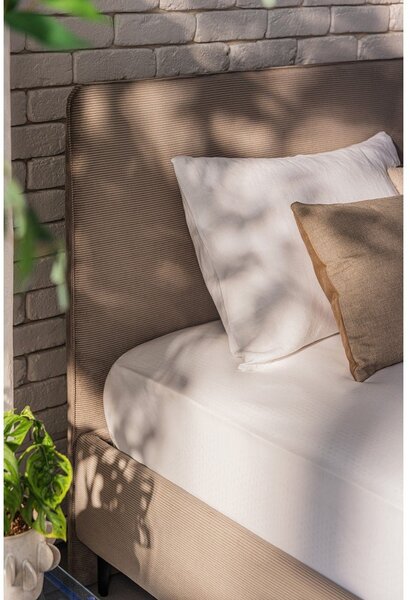 Čalúnená dvojlôžková posteľ taupe s roštom 160x200 cm Noira Slim – Selection