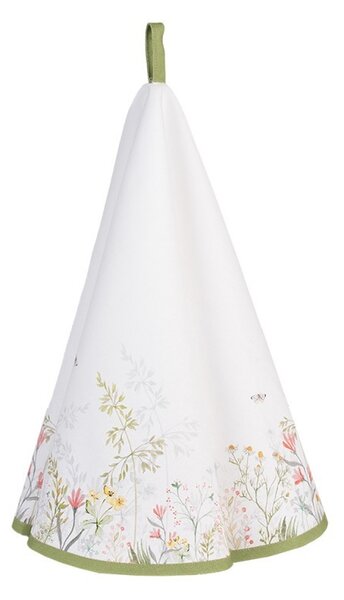 Bavlnená okrúhla utierka s lúčnymi kvetmi Wildflower Fields - Ø 80 cm - Clayre & Eef