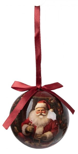 Sada 14 vianočných ozdôb v krabičke s motívom Santy - Ø 8 cm - Clayre & Eef