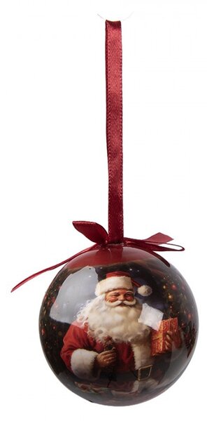 Sada 14 vianočných ozdôb v krabičke s motívom Santy - Ø 8 cm - Clayre & Eef