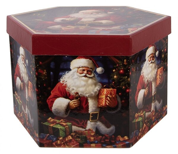 Sada 14 vianočných ozdôb v krabičke s motívom Santy - Ø 8 cm - Clayre & Eef