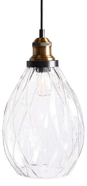 Závesná lampa priehľadná sklo kov 3 sklenené tienidlá na strop osvetlenie moderný industriálny štýl kuchyňa jedáleň