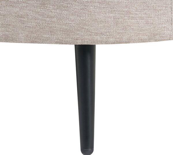 Leňoška sivobéžová polyester čalúnená ľavostranná kovové nohy moderný dizajn nábytok do obývacej izby