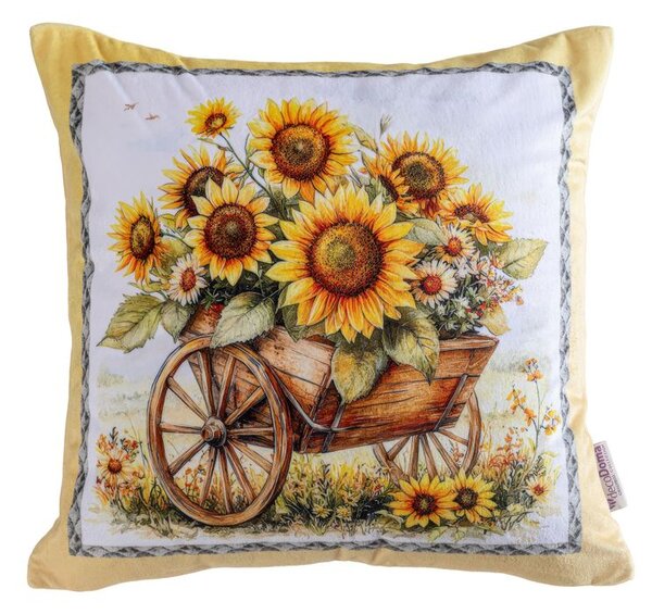 Sada 3 ks obliečok na vankúšiky SUNFLOWERS 45 x 45 cm