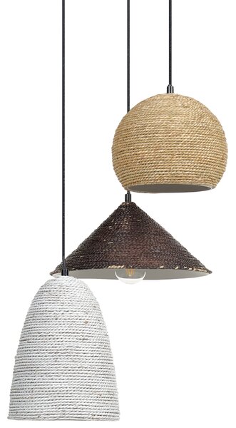 Závesná lampa viacfarebná kov železo slama lano závesné svetlo moderné tradičné osvetlenie obývacia izba jedáleň spálňa
