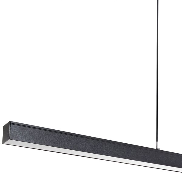 Závesná lampa čierna hliníková kovová s LED svetlom diaľkové ovládanie moderné visiace svietidlo