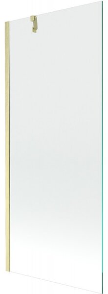 Mexen Next, 1-krídlová vaňová zástena 80 x 150 cm, 6mm číre sklo, zlatá matná, 895-080-000-00-00-55