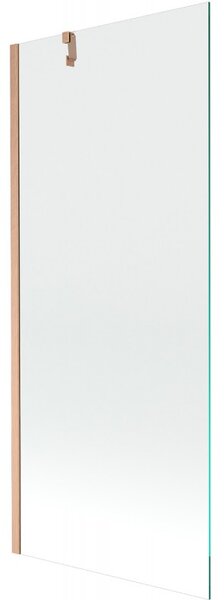 Mexen Next, 1-krídlová vaňová zástena 80 x 150 cm, 6mm číre sklo, medená matná, 895-080-000-00-00-65