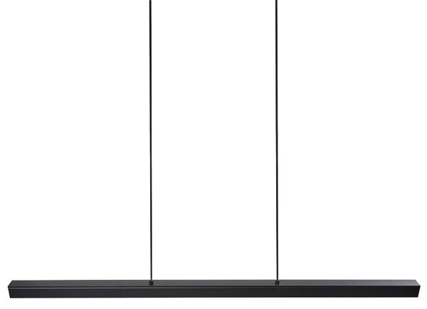 Závesná lampa čierna hliníková kovová s LED svetlom diaľkové ovládanie moderné visiace svietidlo