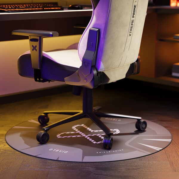 Herná protišmyková podložka pod stoličku Diablo Chairs, Čierno-Biela