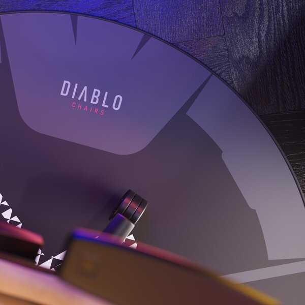 Herná protišmyková podložka pod stoličku Diablo Chairs, Čierno-Biela