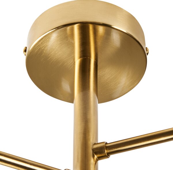 Stropná lampa mosadzná sklo kov železo s 3 svetlami moderný glamour štýl osvetlenie obývacia izba