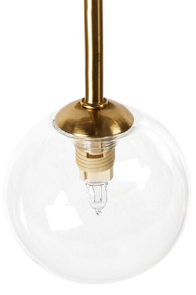 Stropná lampa mosadzná sklo kov železo s 3 svetlami moderný glamour štýl osvetlenie obývacia izba