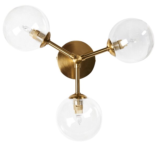 Stropná lampa mosadzná sklo kov železo s 3 svetlami moderný glamour štýl osvetlenie obývacia izba
