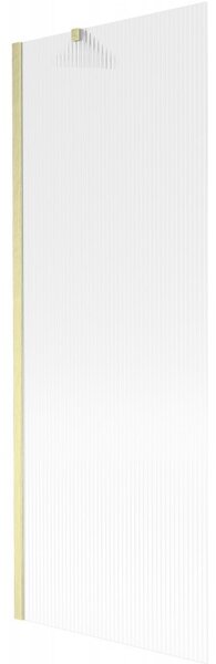 Mexen Next, 1-krídlová vaňová zástena 70 x 150 cm, 6mm sklo Ribs, zlatá matná, 895-070-000-00-09-55