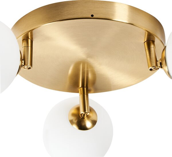 Stropná lampa mosadzná sklo kov železo s 3 svetlami moderný glamour štýl osvetlenie obývacia izba
