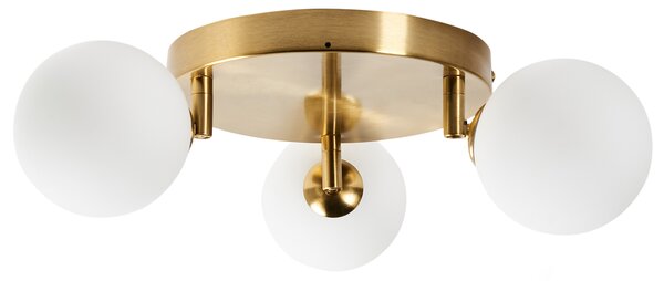 Stropná lampa mosadzná sklo kov železo s 3 svetlami moderný glamour štýl osvetlenie obývacia izba