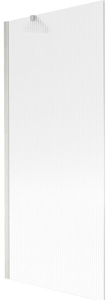 Mexen Next, 1-krídlová vaňová zástena 80 x 150 cm, 6mm sklo Ribs, oceľová, 895-080-000-00-09-97