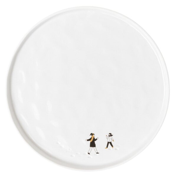 Porcelánový tanier Snowball Fight 22 cm