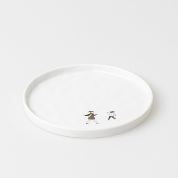Porcelánový tanier Snowball Fight 15 cm