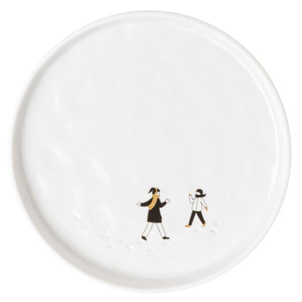 Porcelánový tanier Snowball Fight 15 cm