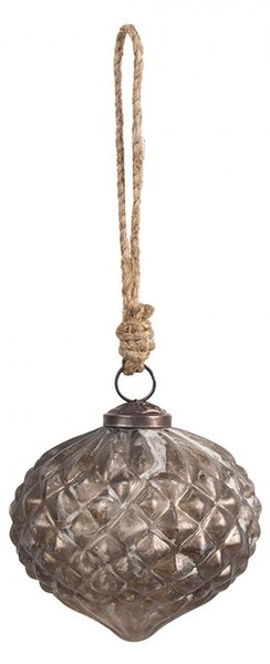 Sklenená vianočná ozdoba Éclat Bronze XS - 8*8 cm - Clayre & Eef
