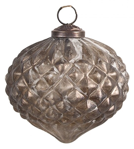 Sklenená vianočná ozdoba Éclat Bronze XS - 8*8 cm - Clayre & Eef