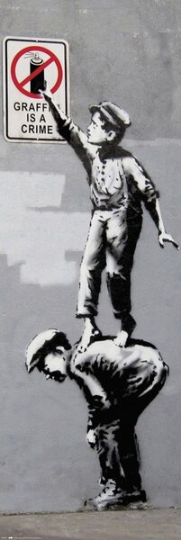 Plagát, Obraz - Banksy - Grafitti Is A Crime