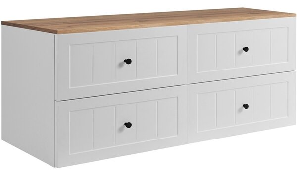 GUSTO biely W160DC závesná skrinka pod umývadlo 160 cm