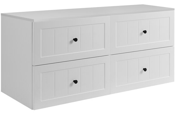 GUSTO biely W120DW závesná skrinka pod umývadlo 120 cm