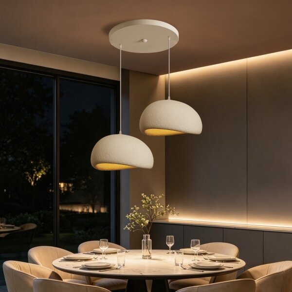 BRILAGI - Závesný luster na lanku WABI SABI 2xE27/60W/230V biela
