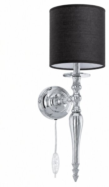 BRILAGI - Nástenná lampa NUBILA 1xE27/60W/230V lesklý chróm/čierna