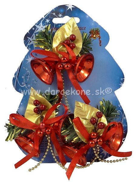 Zvončeky červené (bal.3ks) 8cm