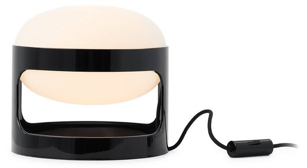Stolová lampa Kartell KD28, čierna, Ø 25 cm, E14-LED, Čierna, Obývacia izba / jedáleň, Plast, Dizajn