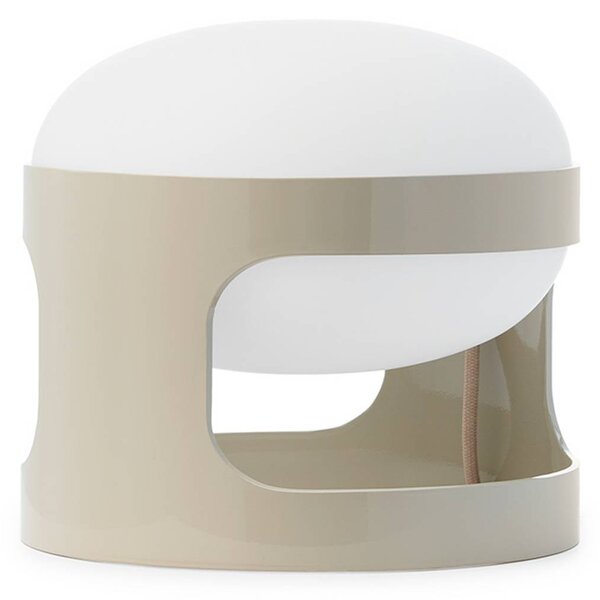 Stolová lampa Kartell KD28, sivá, Ø 25 cm, E14-LED, Hliník / sivá / zinok, Obývacia izba / jedáleň, Plast, Dizajn