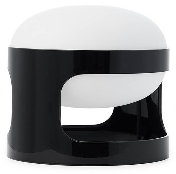 Stolová lampa Kartell KD28, čierna, Ø 25 cm, E14-LED, Čierna, Obývacia izba / jedáleň, Plast, Dizajn
