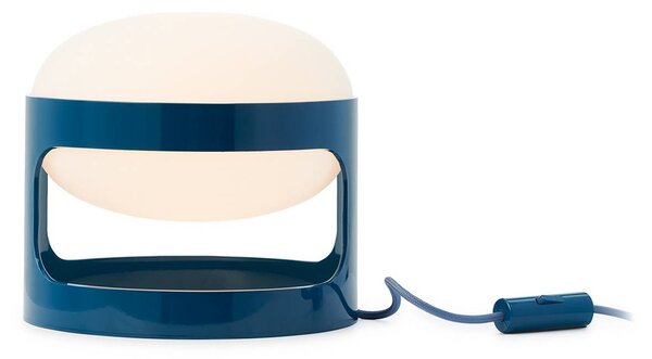 Stolová lampa Kartell KD28, petrolejová, Ø 25 cm, E14-LED, Modrá, Obývacia izba / jedáleň, Plast, Dizajn