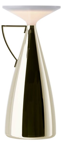 Kartell stolová LED lampa Camomille, krémová, výška 24 cm, Krémová / jantárovo žltá, Obývacia izba / jedáleň, Plast, Dizajn
