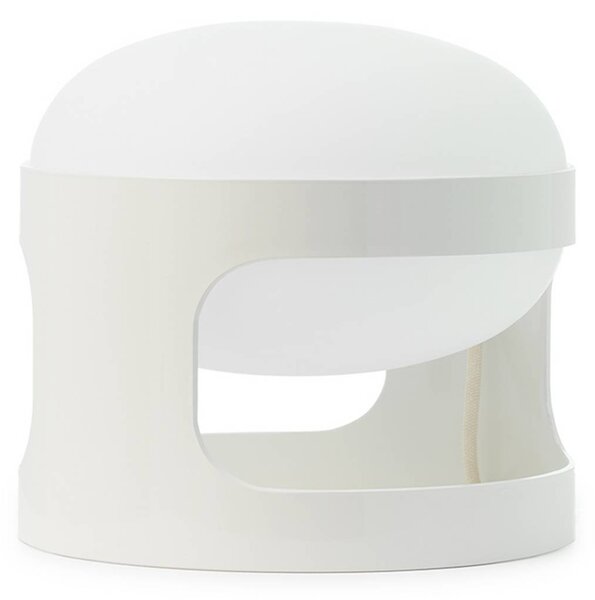 Stolová lampa Kartell KD28, biela, Ø 25 cm, E14-LED, Biela / opálová, Obývacia izba / jedáleň, Plast, Dizajn
