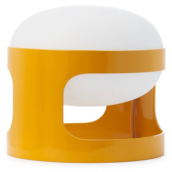 Stolová lampa Kartell KD28, horčicovožltá, Ø 25 cm, E14-LED, Žltá / oranžová, Obývacia izba / jedáleň, Plast, Dizajn