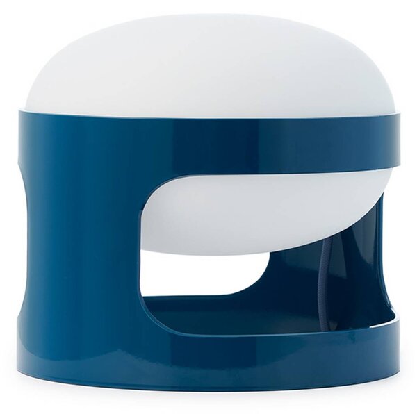 Stolová lampa Kartell KD28, petrolejová, Ø 25 cm, E14-LED, Modrá, Obývacia izba / jedáleň, Plast, Dizajn